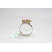 Women's ring 925 sterling silver natural golden topaz gem stone B 832
